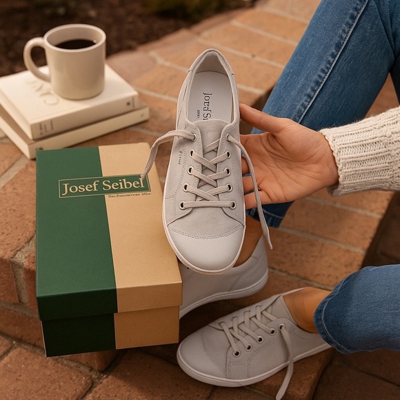 Josef Seibel Grey Suede Sneakers - EU 36 (US 5.5-6) - New in Box preppy classic - Picture 5 of 16